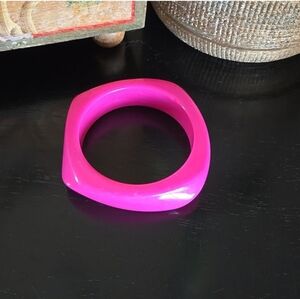 Vibrant Chunky Pink Bangle Bracelet